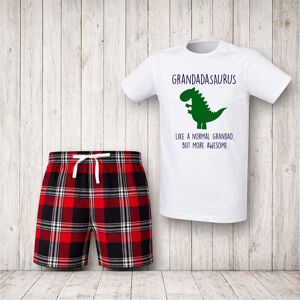 60 SECOND MAKEOVER Men's Grandad Dinosaur Tartan Pyjama Set in Red Size: 2XL Red 2XL 60 SECOND MAKEOVER Men's Grandad Dinosaur Tartan Pyjama Set in Red Size: 2XL Red 2XL