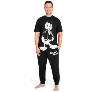 Disney Men's Donald Duck Pyjama Set in Black Size: Large Black L Disney Men's Donald Duck Pyjama Set in Black Size: Large Black L