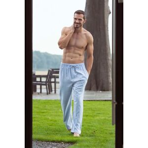 British Boxers Men's 'Westwood Blue' Stripe Brushed Cotton Pyjama Trousers in Light Blue Size: Large Light Blue L British Boxers Men's 'Westwood Blue' Stripe Brushed Cotton Pyjama Trousers in Light Blue Size: Large Light Blue L