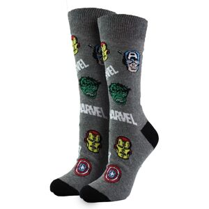 Marvel Men's Novelty Socks - Captain America, Spiderman, Hulk Design in Grey Size: 6-11 Grey 6-11 Marvel Men's Novelty Socks - Captain America, Spiderman, Hulk Design in Grey Size: 6-11 Grey 6-11