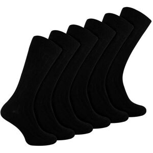 Sock Snob Men's Plain Coloured Cotton Rich Ribbed Dress Socks in Black Size: 6-11 Black 6-11 Sock Snob Men's Plain Coloured Cotton Rich Ribbed Dress Socks in Black Size: 6-11 Black 6-11