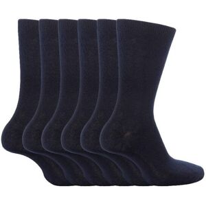 Sock Snob Men's 6 Pack Plain Soft Solid Coloured Cotton Socks in Navy Size: 4-6 Navy 4-6 Sock Snob Men's 6 Pack Plain Soft Solid Coloured Cotton Socks in Navy Size: 4-6 Navy 4-6