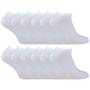 Sock Snob Men's 12 Pairs Soft Cotton Breathable Trainer Socks in White Size: 12-3 White 12-3 Sock Snob Men's 12 Pairs Soft Cotton Breathable Trainer Socks in White Size: 12-3 White 12-3