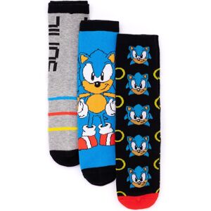 Sonic the Hedgehog Men's Calf Socks Set of 3 (Adult Black) in Black Size: 7-11 Black 7-11 Sonic the Hedgehog Men's Calf Socks Set of 3 (Adult Black) in Black Size: 7-11 Black 7-11