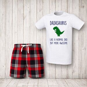 60 SECOND MAKEOVER Men's Dad Dinosaur Pyjama Set in Red Size: Large Red L 60 SECOND MAKEOVER Men's Dad Dinosaur Pyjama Set in Red Size: Large Red L