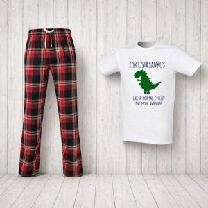 60 SECOND MAKEOVER Men's Cyclist Dinosaur Pyjama Set in Red Size: XL Red XL 60 SECOND MAKEOVER Men's Cyclist Dinosaur Pyjama Set in Red Size: XL Red XL