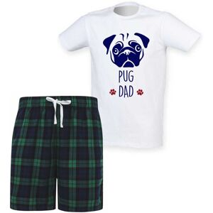 60 SECOND MAKEOVER Men's Pug Dad Tartan Short Pyjama Set in Green Size: Small Green S 60 SECOND MAKEOVER Men's Pug Dad Tartan Short Pyjama Set in Green Size: Small Green S