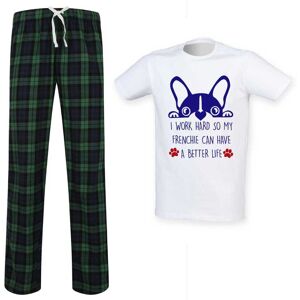 60 SECOND MAKEOVER Men's I Work Hard So My Frenchie Can Have A Better Life Pyjama Set in Green Size: Small Green S 60 SECOND MAKEOVER Men's I Work Hard So My Frenchie Can Have A Better Life Pyjama Set in Green Size: Small Green S