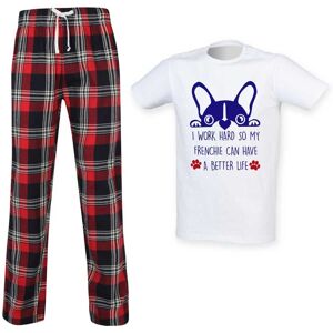 60 SECOND MAKEOVER Men's I Work Hard So My Frenchie Can Have A Better Life Pyjama Set in Red Size: XL Red XL 60 SECOND MAKEOVER Men's I Work Hard So My Frenchie Can Have A Better Life Pyjama Set in Red Size: XL Red XL