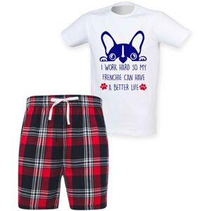 60 SECOND MAKEOVER Men's I Work Hard So My Frenchie Can Have A Better Life Pyjama Set in Red Size: XS Red XS 60 SECOND MAKEOVER Men's I Work Hard So My Frenchie Can Have A Better Life Pyjama Set in Red Size: XS Red XS