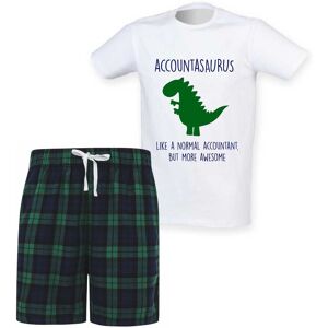 60 SECOND MAKEOVER Men's Accountant Dinosaur Pyjama Set in Green Size: Large Green L 60 SECOND MAKEOVER Men's Accountant Dinosaur Pyjama Set in Green Size: Large Green L