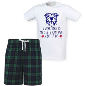 60 SECOND MAKEOVER Men's I Work Hard So My Staffy Can Have A Better Life Pyjama Set in Green Size: XL Green XL 60 SECOND MAKEOVER Men's I Work Hard So My Staffy Can Have A Better Life Pyjama Set in Green Size: XL Green XL
