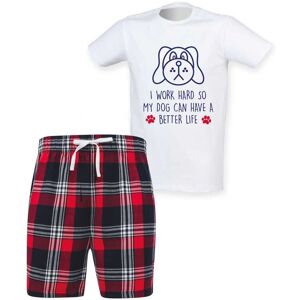 60 SECOND MAKEOVER Men's I Work Hard So My Dog Can Have A Better Life Pyjama Set in Red Size: 2XL Red 2XL 60 SECOND MAKEOVER Men's I Work Hard So My Dog Can Have A Better Life Pyjama Set in Red Size: 2XL Red 2XL