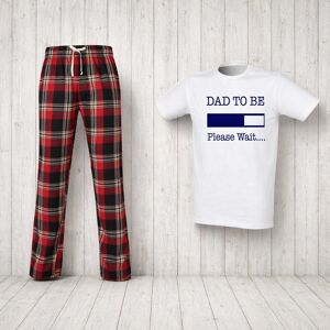 60 SECOND MAKEOVER Men's Dad To Be Loading Tartan Pyjama Set in Red Size: Small Red S 60 SECOND MAKEOVER Men's Dad To Be Loading Tartan Pyjama Set in Red Size: Small Red S