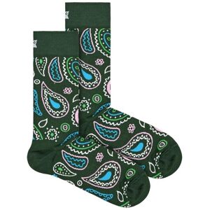 Happy Socks Men's 1 Pack & Cotton Green Paisley Design Socks Size: 4-7 Green 4-7 Happy Socks Men's 1 Pack & Cotton Green Paisley Design Socks Size: 4-7 Green 4-7