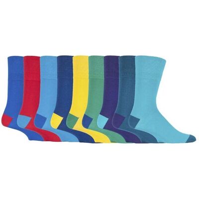 SOCKSHOP Gentle Grip Men's 9 Pairs Non Elastic Cotton Socks with Loose Top - Ideal for Diabetic in Bright Green Size: 6-11 Bright Green 6-11 SOCKSHOP Gentle Grip Men's 9 Pairs Non Elastic Cotton Socks with Loose Top - Ideal for Diabetic in Bright Green Size: 6-11 Bright Green 6-11
