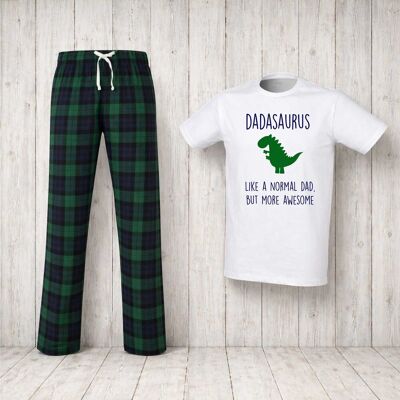 60 SECOND MAKEOVER Men's Dad Dinosaur Pyjama Set in Green Size: Large Green L 60 SECOND MAKEOVER Men's Dad Dinosaur Pyjama Set in Green Size: Large Green L