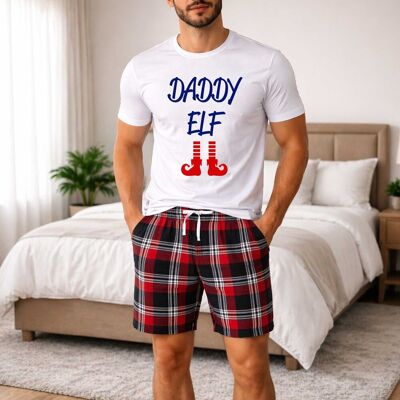 60 SECOND MAKEOVER Men's Daddy Elf Christmas Pyjama Set in Red Size: Large Red L 60 SECOND MAKEOVER Men's Daddy Elf Christmas Pyjama Set in Red Size: Large Red L