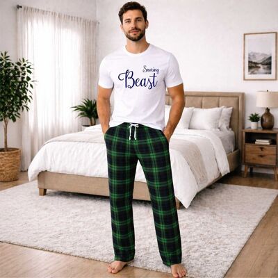 60 SECOND MAKEOVER Men's Snoring Beast Pyjama Set in Green Size: Small Green S 60 SECOND MAKEOVER Men's Snoring Beast Pyjama Set in Green Size: Small Green S