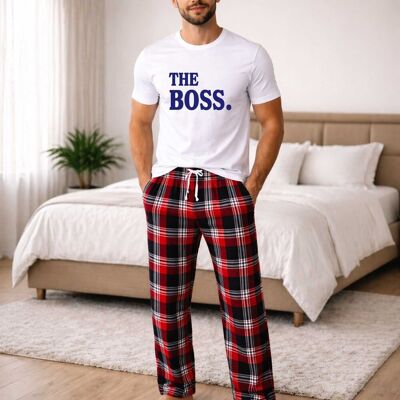 60 SECOND MAKEOVER Men's The Boss Pyjama Set in Red Size: Medium Red M 60 SECOND MAKEOVER Men's The Boss Pyjama Set in Red Size: Medium Red M