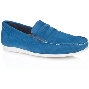 Silver Street London Men's Stanhope Suede Leather Casual Penny Loafers in Bright Blue Size: 11 Bright Blue 11 Silver Street London Men's Stanhope Suede Leather Casual Penny Loafers in Bright Blue Size: 11 Bright Blue 11