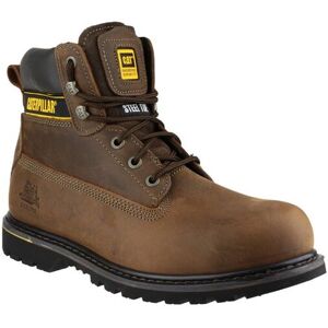Caterpillar Men's 'Holton' Leather Safety Boots in Brown Size: 7 Brown 7 Caterpillar Men's 'Holton' Leather Safety Boots in Brown Size: 7 Brown 7
