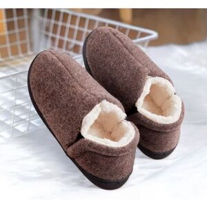 MODISHION Women's Felt Slippers Comfy Warm Winter Indoor Shoes with Elastic Gores in Brown Size: 5.5 Brown 5.5 MODISHION Women's Felt Slippers Comfy Warm Winter Indoor Shoes with Elastic Gores in Brown Size: 5.5 Brown 5.5