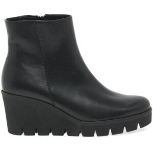 Gabor Women's 'Utopia' Chunky Wedge Heel Ankle Boots in Black Size: 6.5 Black 6.5 Gabor Women's 'Utopia' Chunky Wedge Heel Ankle Boots in Black Size: 6.5 Black 6.5