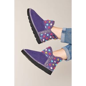 Moshulu Women's 'Fireside 2' Spotty Bootie Slippers in Violet Size: 6 Violet 6 Moshulu Women's 'Fireside 2' Spotty Bootie Slippers in Violet Size: 6 Violet 6