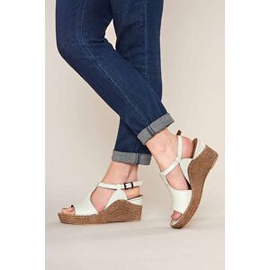 Moshulu Women's 'Peach Melba 2' T-Bar Wedge Sandals in White Size: 5 White 5 Moshulu Women's 'Peach Melba 2' T-Bar Wedge Sandals in White Size: 5 White 5