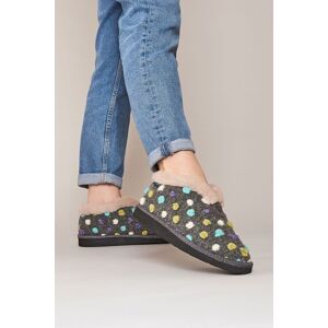 Moshulu Women's 'Bo' Short Spotty Bootie Slippers in Grey Size: 6 Grey 6 Moshulu Women's 'Bo' Short Spotty Bootie Slippers in Grey Size: 6 Grey 6