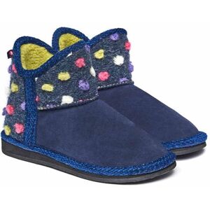 Moshulu 'Mini Fireside' Spotty Bootie Slippers in Indigo Size: Infant 12 Indigo Infant 12 Moshulu 'Mini Fireside' Spotty Bootie Slippers in Indigo Size: Infant 12 Indigo Infant 12