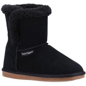 Hush Puppies Women's 'Ashleigh' Suede & Faux Fur Bootie Slippers in Black Size: 4 Black 4 Hush Puppies Women's 'Ashleigh' Suede & Faux Fur Bootie Slippers in Black Size: 4 Black 4