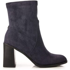 Moda In Pelle Women's 'Marylou' Alcantara Heeled Boots in Navy Size: 3 Navy 3 Moda In Pelle Women's 'Marylou' Alcantara Heeled Boots in Navy Size: 3 Navy 3
