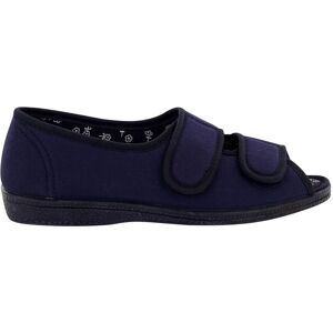 San Diego Women's Wide Fit Cotton Twin Touch Fastening Peep Toe Casual Shoes in Navy Size: 4 Navy 4 San Diego Women's Wide Fit Cotton Twin Touch Fastening Peep Toe Casual Shoes in Navy Size: 4 Navy 4