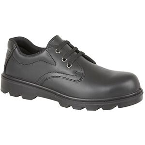 Grafters Men's Plain 3 Eye Shine Leather Safety Shoes in Black Size: 8 Black 8 Grafters Men's Plain 3 Eye Shine Leather Safety Shoes in Black Size: 8 Black 8