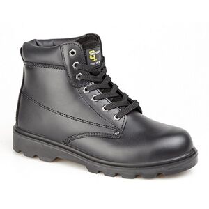 Grafters Men's Padded Leather Safety Boots in Black Size: 4 Black 4 Grafters Men's Padded Leather Safety Boots in Black Size: 4 Black 4