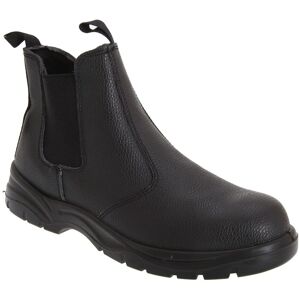 Grafters Men's Grain Leather Chelsea Safety Boots in Black Size: 9 Black 9 Grafters Men's Grain Leather Chelsea Safety Boots in Black Size: 9 Black 9