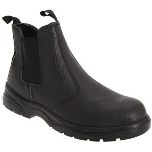 Grafters Men's Grain Leather Chelsea Safety Boots in Black Size: 12 Black 12 Grafters Men's Grain Leather Chelsea Safety Boots in Black Size: 12 Black 12