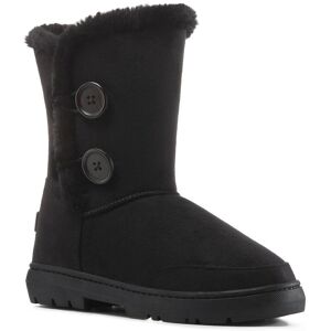 VIVA Freya: Women's Double Button Faux Fur Lining Mid-Calf Winter Boots in Black Size: 6 Black 6 VIVA Freya: Women's Double Button Faux Fur Lining Mid-Calf Winter Boots in Black Size: 6 Black 6