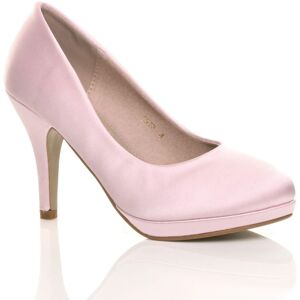 AJVANI Women's High Heel Satin Court Shoes in Pink Size: 7 Pink 7 AJVANI Women's High Heel Satin Court Shoes in Pink Size: 7 Pink 7
