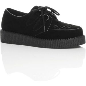 AJVANI Men's Low Wedge Heel Brothel Creepers Teddy Boy Faux Suede Lace Up Shoes in Black Size: 11 Black 11 AJVANI Men's Low Wedge Heel Brothel Creepers Teddy Boy Faux Suede Lace Up Shoes in Black Size: 11 Black 11