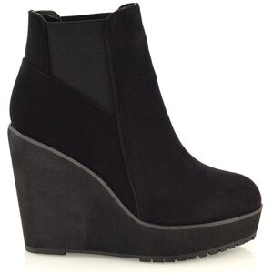 XY London Women's 'Roweena' High Wedge Heel Platform Ankle Boots in Jet Black Size: 5 Jet Black 5 XY London Women's 'Roweena' High Wedge Heel Platform Ankle Boots in Jet Black Size: 5 Jet Black 5