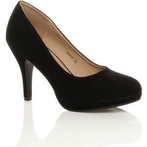 AJVANI Women's High Heel Faux Suede Court Shoes in Black Size: 7 Black 7 AJVANI Women's High Heel Faux Suede Court Shoes in Black Size: 7 Black 7