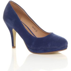 AJVANI Women's High Heel Faux Suede Court Shoes in Cobalt Size: 7 Cobalt 7 AJVANI Women's High Heel Faux Suede Court Shoes in Cobalt Size: 7 Cobalt 7