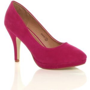AJVANI Women's High Heel Faux Suede Court Shoes in Fuchsia Size: 7 Fuchsia 7 AJVANI Women's High Heel Faux Suede Court Shoes in Fuchsia Size: 7 Fuchsia 7