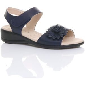 AJVANI Women's Low Wedge Heel Comfort Touch Close Faux Leather Sandals in Navy Size: 6 Navy 6 AJVANI Women's Low Wedge Heel Comfort Touch Close Faux Leather Sandals in Navy Size: 6 Navy 6