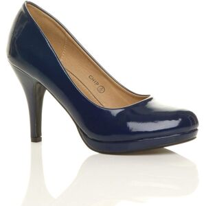 AJVANI Women's High Heel Patent Court Shoes in Navy Size: 5 Navy 5 AJVANI Women's High Heel Patent Court Shoes in Navy Size: 5 Navy 5