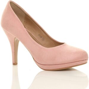 AJVANI Women's High Heel Faux Suede Court Shoes in Pink Size: 5 Pink 5 AJVANI Women's High Heel Faux Suede Court Shoes in Pink Size: 5 Pink 5