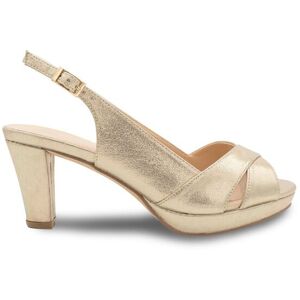 Paradox London Women's Faux Leather 'Luisa' Sling Back Platform Sandal in Gold Size: 9 Gold 9 Paradox London Women's Faux Leather 'Luisa' Sling Back Platform Sandal in Gold Size: 9 Gold 9